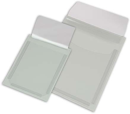 Selbstklebe-Dehnfaltentasche mit gerader Verschlußkappe