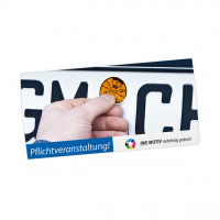 Maxi-Postkarte HU/AU-Erinnerung, Motiv Plakette_M3 Maxi-Postkarte HU/AU-Erinnerung, Motiv Plakette_M3