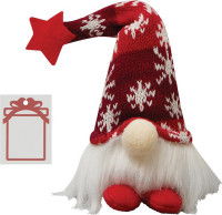 Weihnachts-Wichtel Emil mit Licht rot Weihnachts-Wichtel Emil mit Licht rot