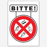 Hinweis-Aufkleber Saubere Sache, 45 x 65 mm Hinweis-Aufkleber Saubere Sache, 45 x 65 mm