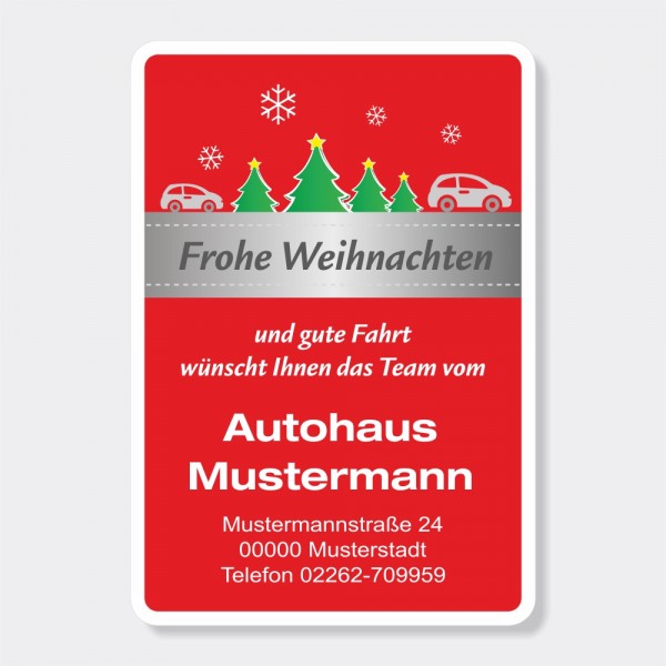 Weihnachts-Aufkleber aus PVC, rechteckig, Motiv 3