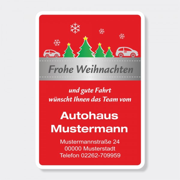 Weihnachts-Aufkleber aus PVC, rechteckig, Motiv 3