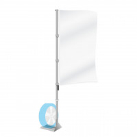 Mobiler Fahnenmast ohne Ausleger, Gesamthöhe ca. 5,00 m Mobiler Fahnenmast ohne Ausleger, Gesamthöhe ca. 5,00 m