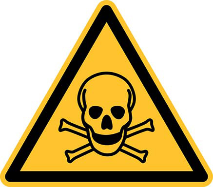 Warnschild Warnung vor tödlicher Gefahr Aluminium10 cm