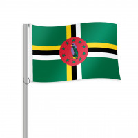 Dominica Fahne im Querformat kaufen Dominica Fahne im Querformat kaufen