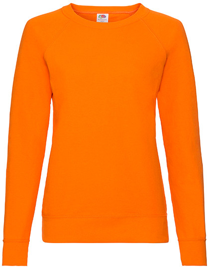 Ladies Lightweight Raglan Sweat individuell bedruckt Orange