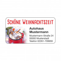 Weihnachts-Aufkleber, Motiv Marshmellow Weihnachts-Aufkleber, Motiv Marshmellow