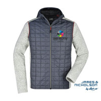 Men's Knitted Hybrid Jacket individuell bestickt Men's Knitted Hybrid Jacket individuell bestickt