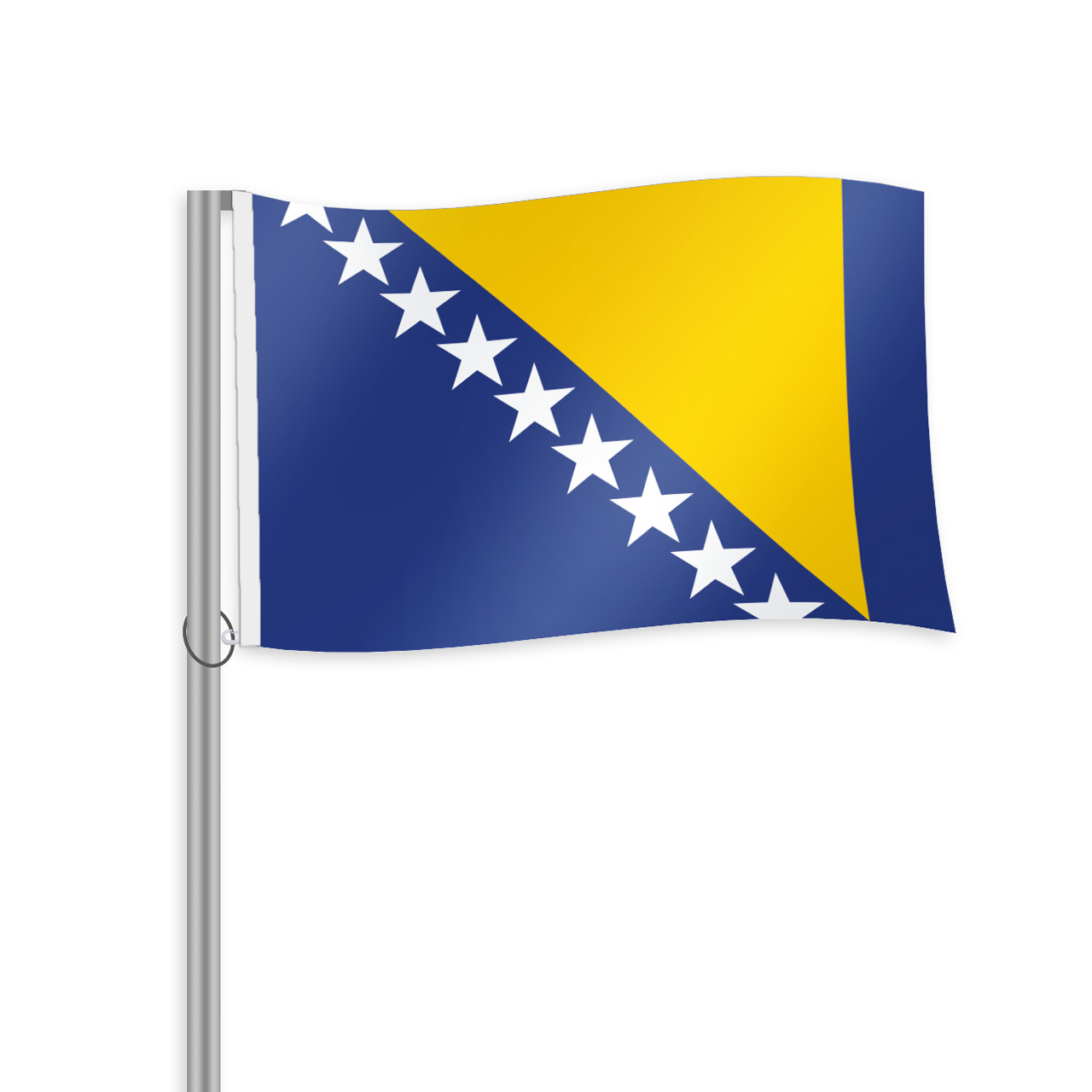 Fahne Flagge Bosnien-Herzegowina-Deutschland im Hochformat verschiedene  Größen