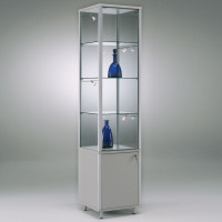 Vitrine mit Unterschrank, 1 Tür, 3 Fachböden Vitrine mit Unterschrank, 1 Tür, 3 Fachböden