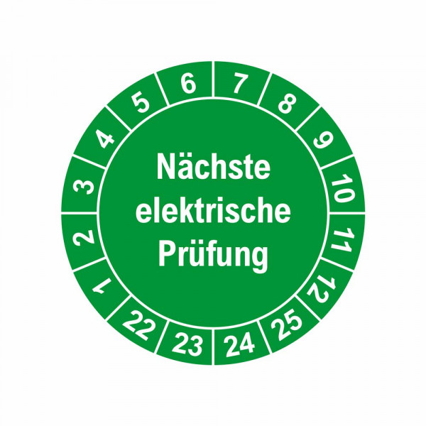 Prüfplaketten elektrische Prüfung Ø 30 mm