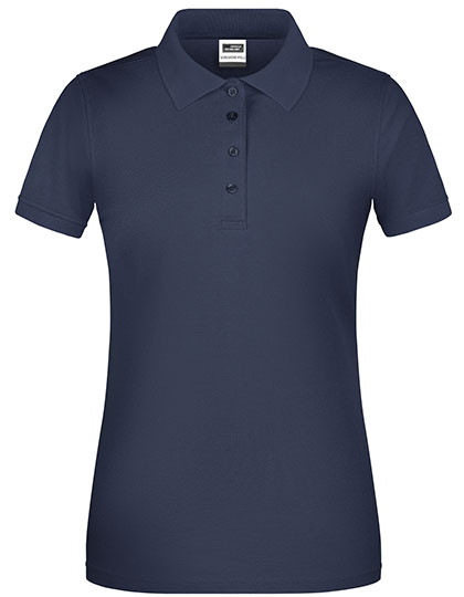 Ladies Bio Workwear Polo individuell bedruckt Navy