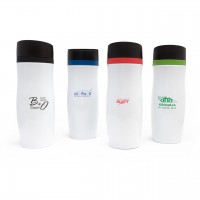 Thermobecher Crema aus Stahl, Korpus weiß Thermobecher Crema aus Stahl, Korpus weiß