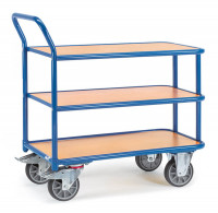 Fetra Tischwagen 3 Böden Holz bis 400 kg Fetra Tischwagen 3 Böden Holz bis 400 kg