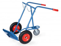 Fetra Stahlflaschenkarre Vollgummiräder 400x80 mm für 2 Stahlflaschen bis 50 Liter mit Lenkrolle Fetra Stahlflaschenkarre Vollgummiräder 400x80 mm für 2 Stahlflaschen bis 50 Liter mit Lenkrolle