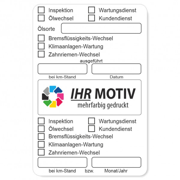 Service-Aufkleber aus PVC-Folie, Größe: 60 x 90 mm, Motiv 64