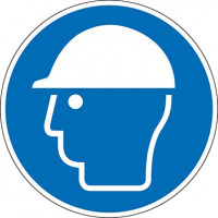 Gebotsschild Kopfschutz benutzen Aluminium10 cm Gebotsschild Kopfschutz benutzen Aluminium10 cm