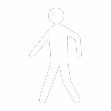 Bodenmarkierung Fußgänger weiß