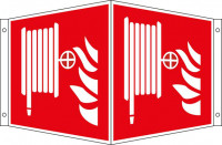 Brandschutz-Winkelschild Löschschlauch Aluminium, nachleuchtend15 x 15 cm Brandschutz-Winkelschild Löschschlauch Aluminium, nachleuchtend15 x 15 cm