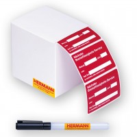 Service-Etiketten aus PVC-Folie, ohne Firmeneindruck Service-Etiketten aus PVC-Folie, ohne Firmeneindruck