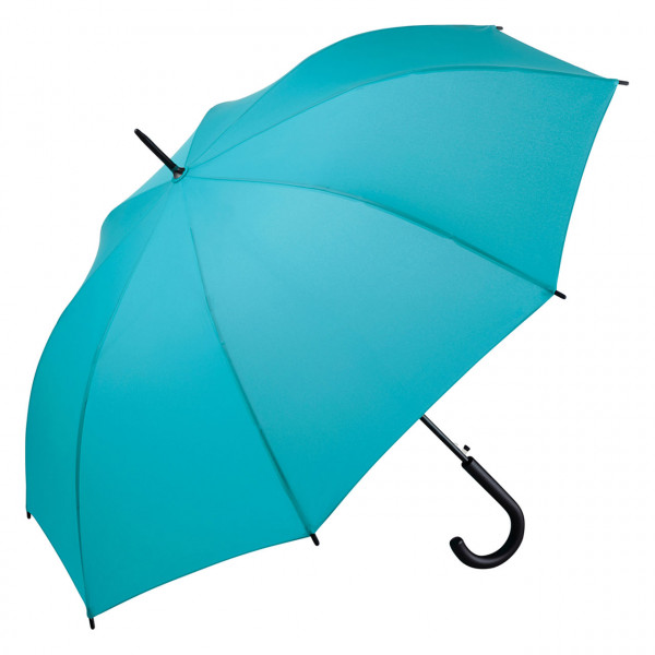 Automatik Stockschirm 100 cm Ø matt-schwarzer Kunststoff-Rundhakengriff