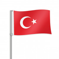 Tuerkei Fahne im Querformat kaufen Tuerkei Fahne im Querformat kaufen