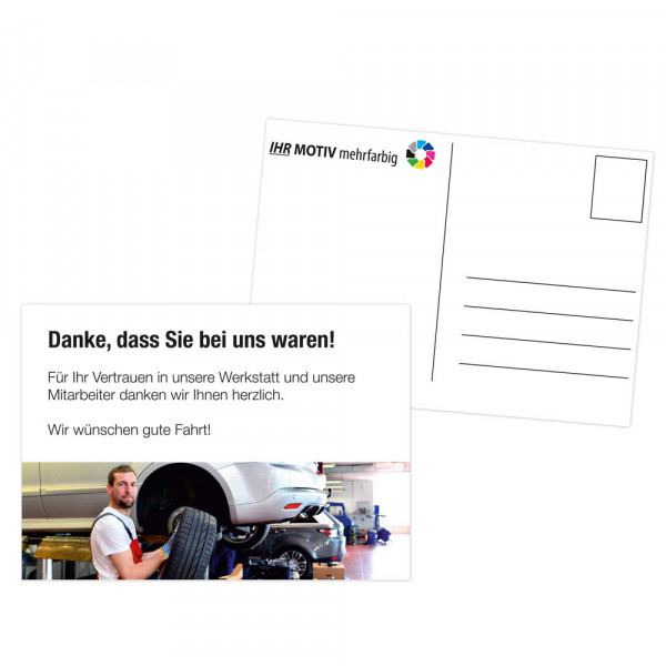 Postkarte DIN A6 Werkstattbesuch