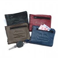 Schlüsseltasche aus Polsternappa-Leder, farblich gemischt Schlüsseltasche aus Polsternappa-Leder, farblich gemischt