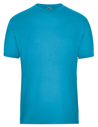 Men's Bio Workwear T-Shirt individuell bedruckt Turquoise