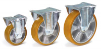 Fetra Bockrolle 125 x 40 mm mit Polyurethan-Bereifung Fetra Bockrolle 125 x 40 mm mit Polyurethan-Bereifung