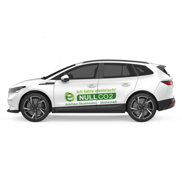 Autobeschriftung Thema: E-Auto Motiv: Null CO2