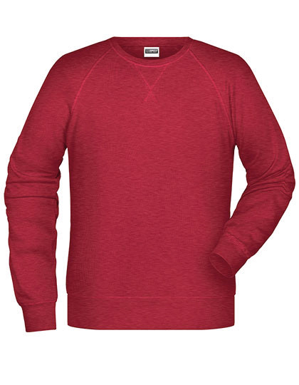 Men's Sweat individuell bedruckt Carmine Red Melange