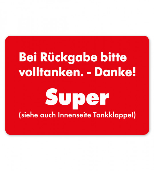 Hinweis-Aufkleber Betankung, 60 x 40 mm Hinweis-Aufkleber Betankung, 60 x 40 mm