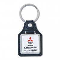 Schlüsselanhänger Doming aus Metall/PVC, quadratisch Schlüsselanhänger Doming aus Metall/PVC, quadratisch