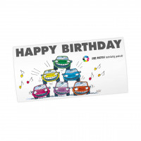 Geburtstags-Maxi-Postkarte, Motiv Autopyramide Geburtstags-Maxi-Postkarte, Motiv Autopyramide