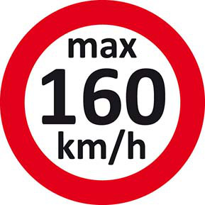 Geschwindigkeitsaufkleber160 km/h