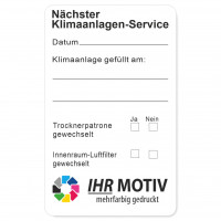 Service-Aufkleber aus PVC-Folie, Größe: 50 x 80 mm, Motiv Klimaanlagen-Service Service-Aufkleber aus PVC-Folie, Größe: 50 x 80 mm, Motiv Klimaanlagen-Service