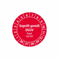 Prüfplaketten DGUV Regel 108-007 Prüfplaketten DGUV Regel 108-007