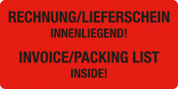 Versandetikett Rechnung Lieferschein innenliegend Versandetikett Rechnung Lieferschein innenliegend