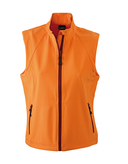 Ladies Softshell Vest individuell bestickt Orange