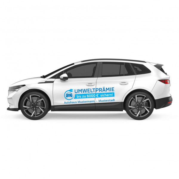 Autobeschriftung Thema: E-Auto Motiv: Umweltprämie Auto
