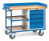 Fetra Werkstattwagen Ladefläche 1120 x 650 mm 4 Schubladen 3 Ladeflächen Fetra Werkstattwagen Ladefläche 1120 x 650 mm 4 Schubladen 3 Ladeflächen