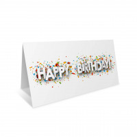 Geburtstags-Klappkarte, Motiv Happy Birthday_M1 Geburtstags-Klappkarte, Motiv Happy Birthday_M1