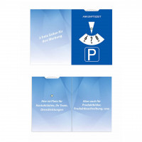 Spezialparkscheibe aus Karton Spezialparkscheibe aus Karton