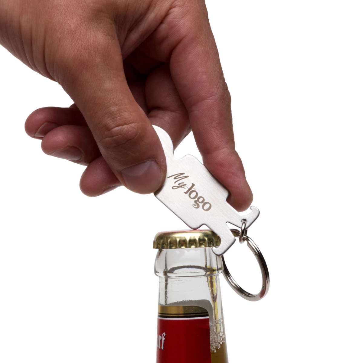 Produktbild von Praktischer Wagenöffner 3x Einkaufswagenchip Edelstahl | Mit Schlüsselanhänger | Glücksklee Design | Praktisch Für Supermarkt 3er Set Einkaufschips