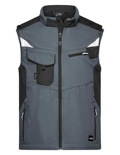 Workwear Softshell Vest Strong individuell bestickt Carbon