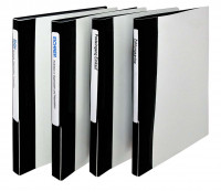 Sichtbuch, weiß mit Streifenoptik Sichtbuch, weiß mit Streifenoptik