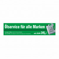 Werbebanner Ölservice, 300 x 70 cm Werbebanner Ölservice, 300 x 70 cm