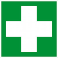 Rettungsschild Erste Hilfe PVC-Folie, nachleuchtend15 x 15 cm Rettungsschild Erste Hilfe PVC-Folie, nachleuchtend15 x 15 cm