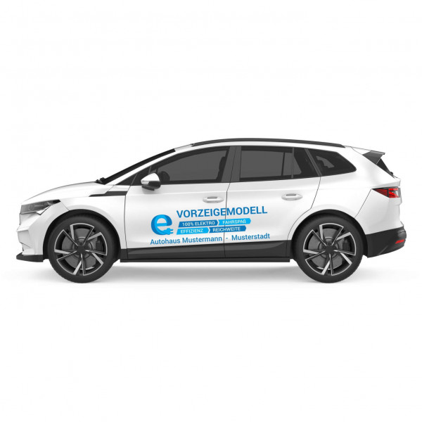Autobeschriftung Thema: E-Auto Motiv: Vorzeigemodell